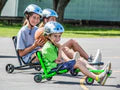 Ezyroller_Classic_lime_green_kids_riding