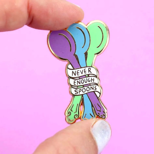 'Never enough Spoons' Lapel Pin- Jubly-Umph