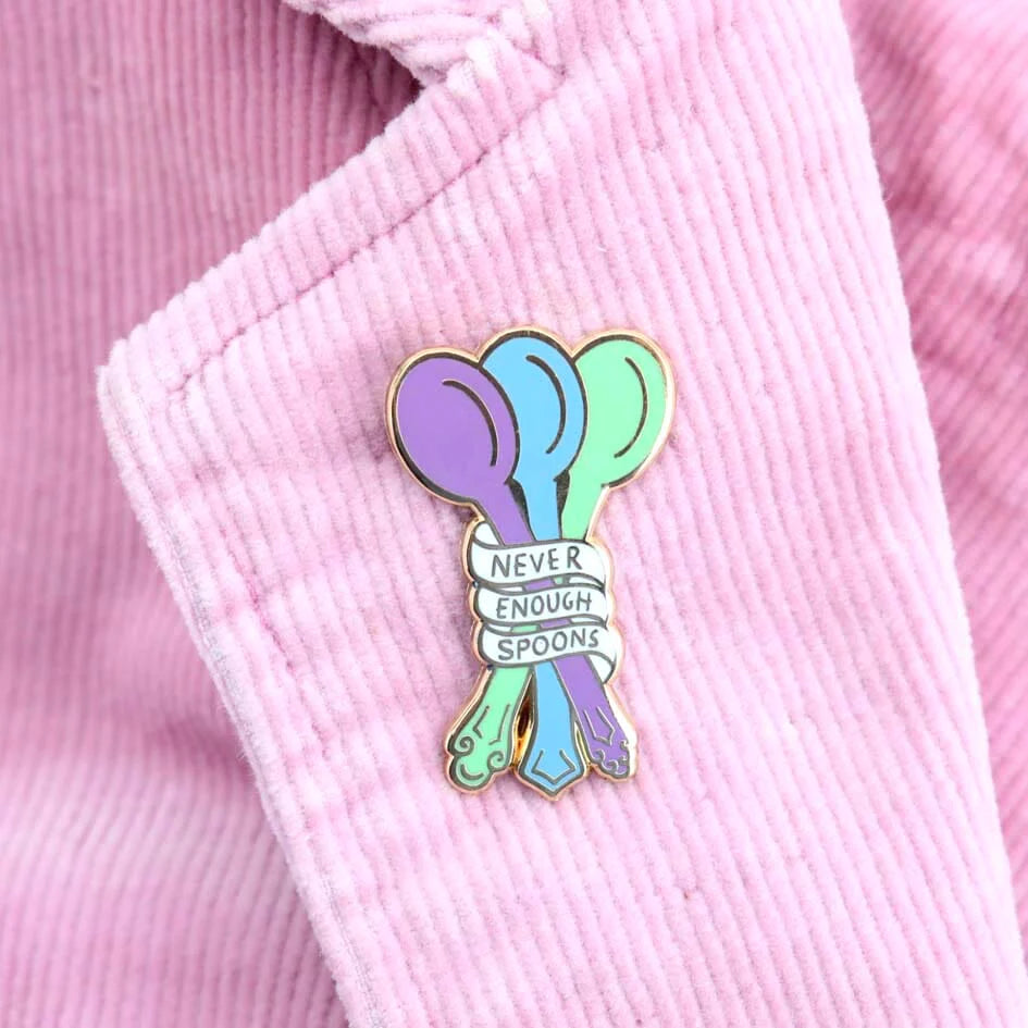 'Never enough Spoons' Lapel Pin- Jubly-Umph