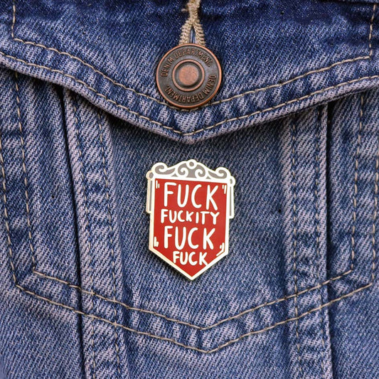 'F**K F****TY F**K F**K' Lapel Pin- Jubly-Umph
