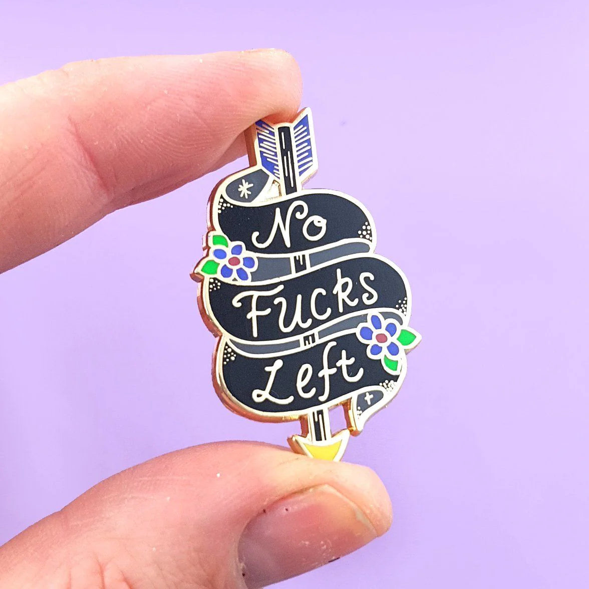 'No F**ks Left' Lapel Pin- Jubly-Umph