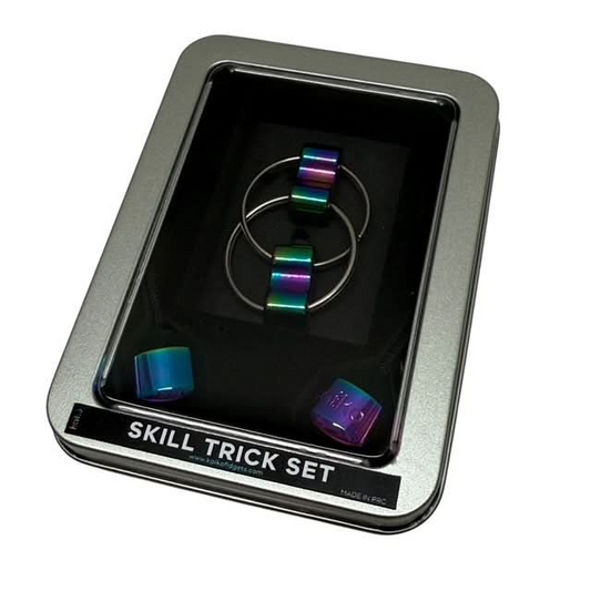 NEW - Skill Trick Set - Metal Oil Slick Begleri & Luxe Loop Fidget Set
