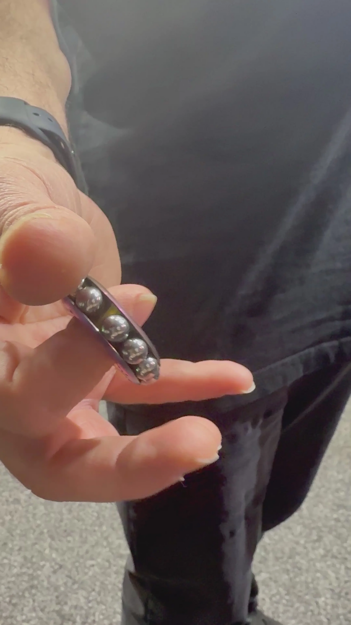 Freewheel Spinner – Oil Slick Metal Sensory Tool by Kaiko