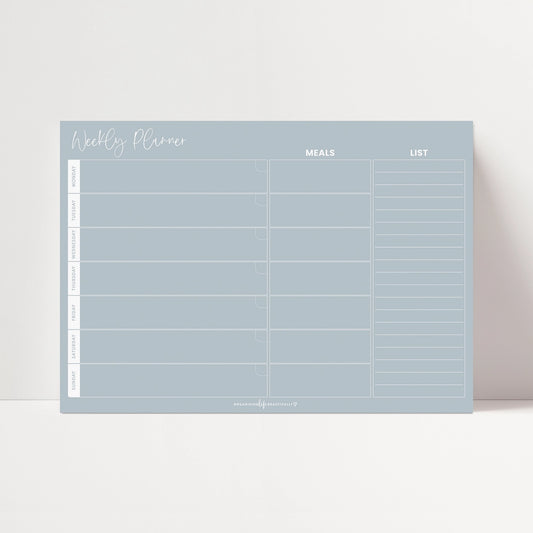 Organising_life_beautifully_weekly_planner_sky_blue_blank