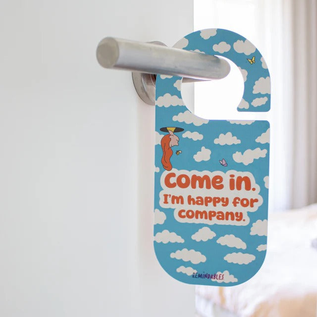 Clouds Door Hanger - Bedroom Door Sign by Remindables