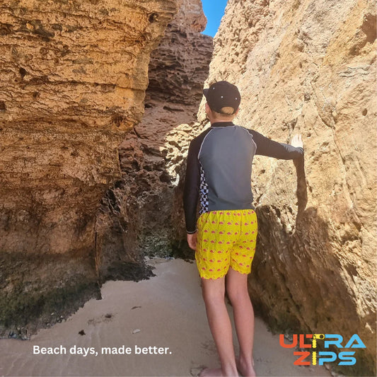 Ultra Zips Flamingo Pink I Adaptive Boardshorts for Kids