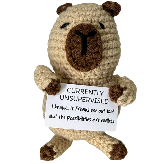 Currently Unsupervised! Capybara Mini Hand Crochet Plush Support By Kaiko