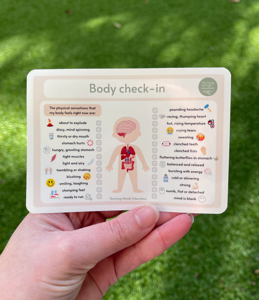 'Body Check-In' Sticker by Thriving Minds Education