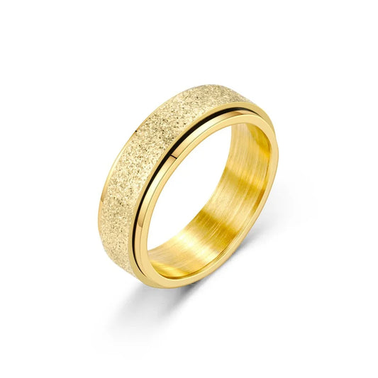 Gold Anxiety Fidget Spinner Ring