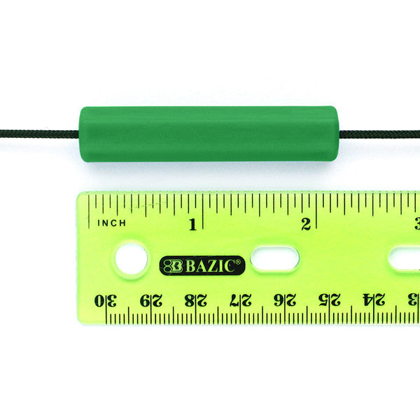 Ark_krypto_bite_chewable_tube_necklace_forest_green_againt_ruler_for_sizing