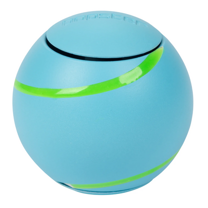 Blue ball with green stripe on a white background. Brand- Bopster