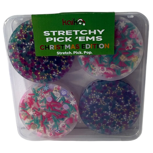 Christmas Stretchy Pick ’Ems – Set of 4 by Kaiko