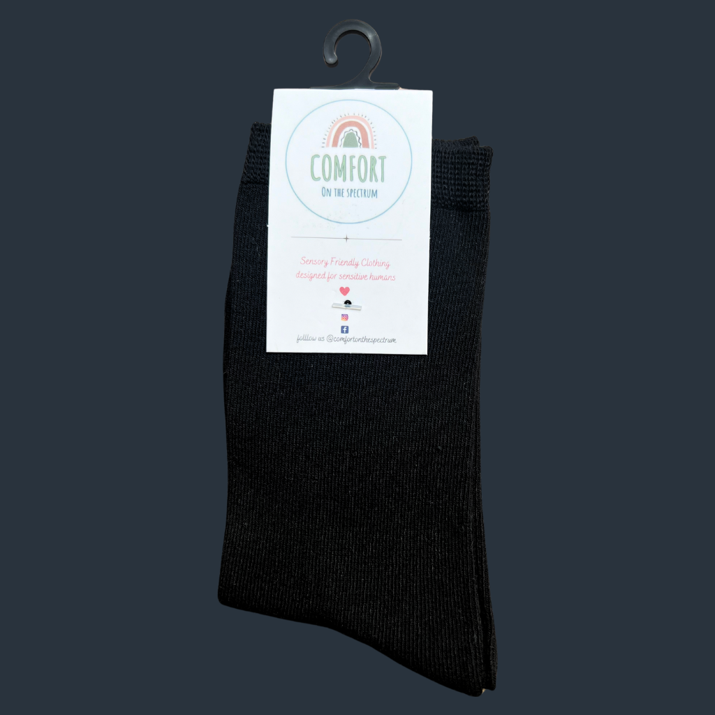 Comfort_on_the_spectrum_kids_sensory_socks_black.