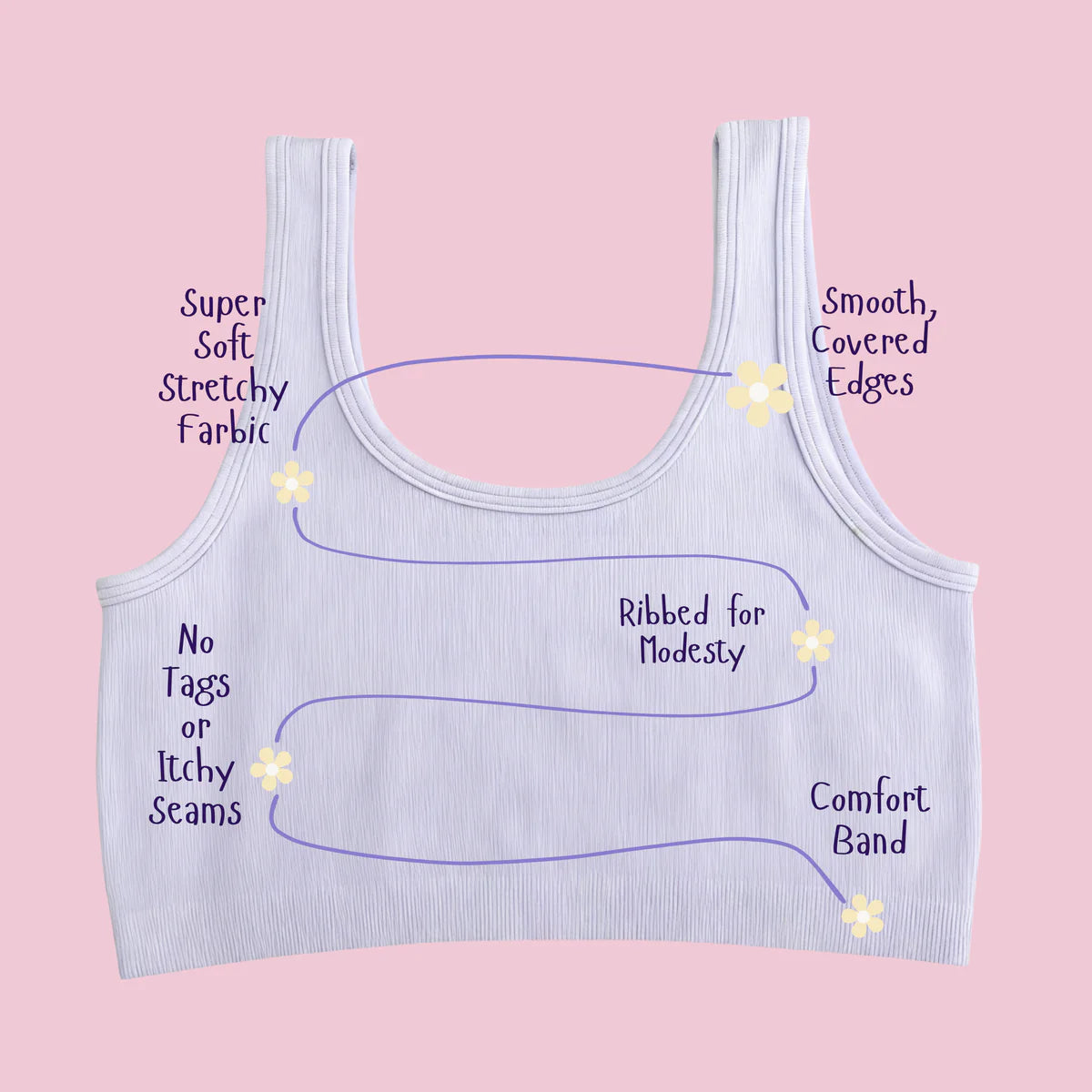 Kids SkinSense™ Seamless Crop Top — Classic