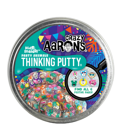 Crazy Aarons 'Hide Inside" Thinking Putty- Party Animals