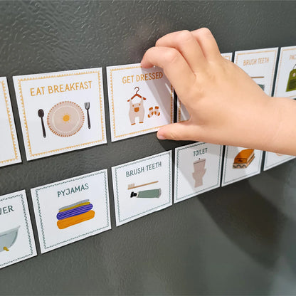 Creative_sprout_montessori_toys_visual_schedule_magnetic_on_fridge