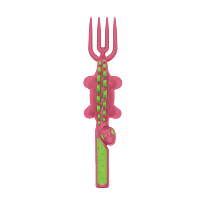 Dinosaur Pink Cutlery Set with Ankylosaurus Spoon and Stegosaurus Fork