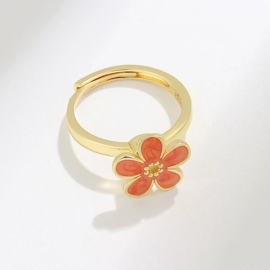 Flower Design Spinning Fidget/ Anxiety Ring