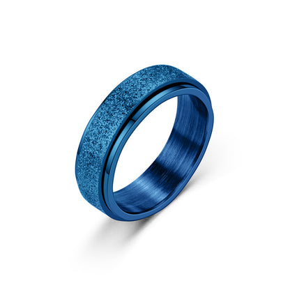 Frosted Blue Spinner Fidget Ring