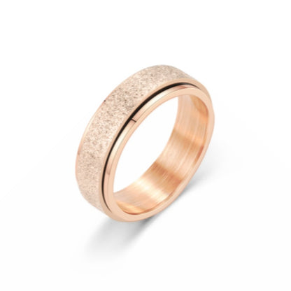 Frosted Rose Gold Anxiety Fidget Ring Spinner