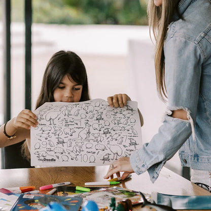 Aussie Animals Classic Colouring & Doodle Mat- Hey Doodle