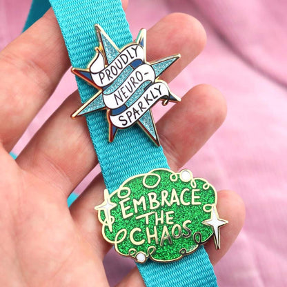 'Embrace the Chaos' Lapel Pin- Jubly-Umph