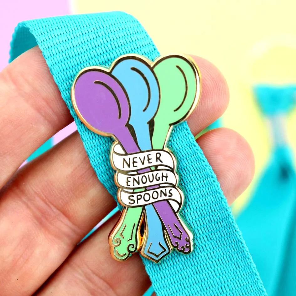 'Never enough Spoons' Lapel Pin- Jubly-Umph