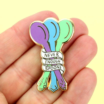 'Never enough Spoons' Lapel Pin- Jubly-Umph