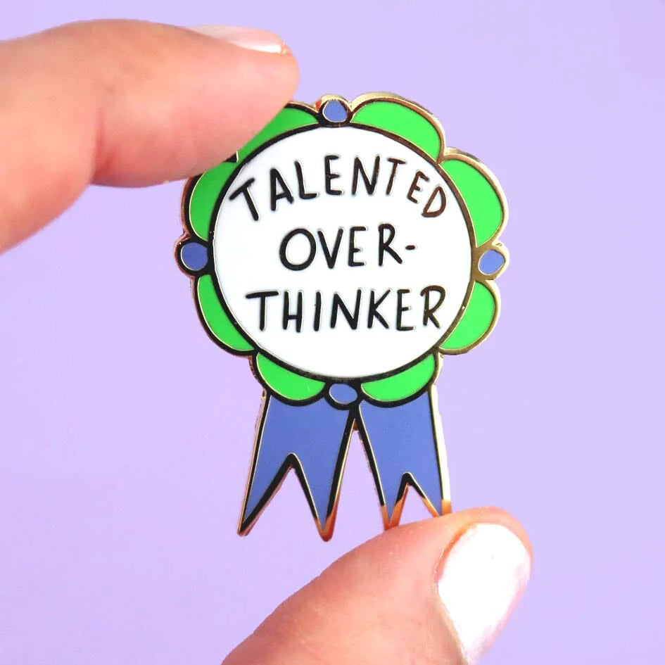 Jubly-Umph_Talented_Over_Thinker_Lapel_Pin_Origional_on_pale_blue_background