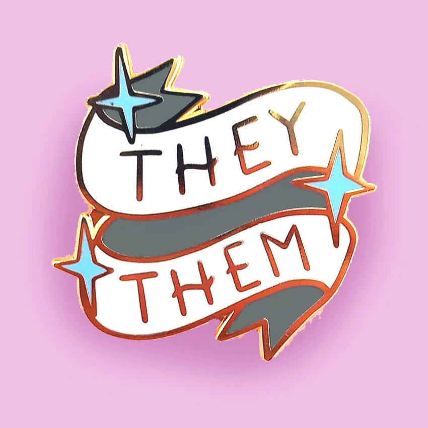 THEY/THEM PRONOUN LAPEL PIN