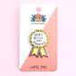 Jubly-Umph_Very_busy_and_important_Lapel_pin_on_card_backing