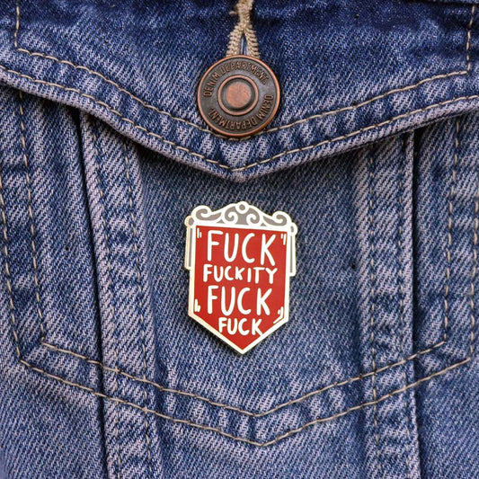 F**K F****TY F**K F**K LAPEL PIN