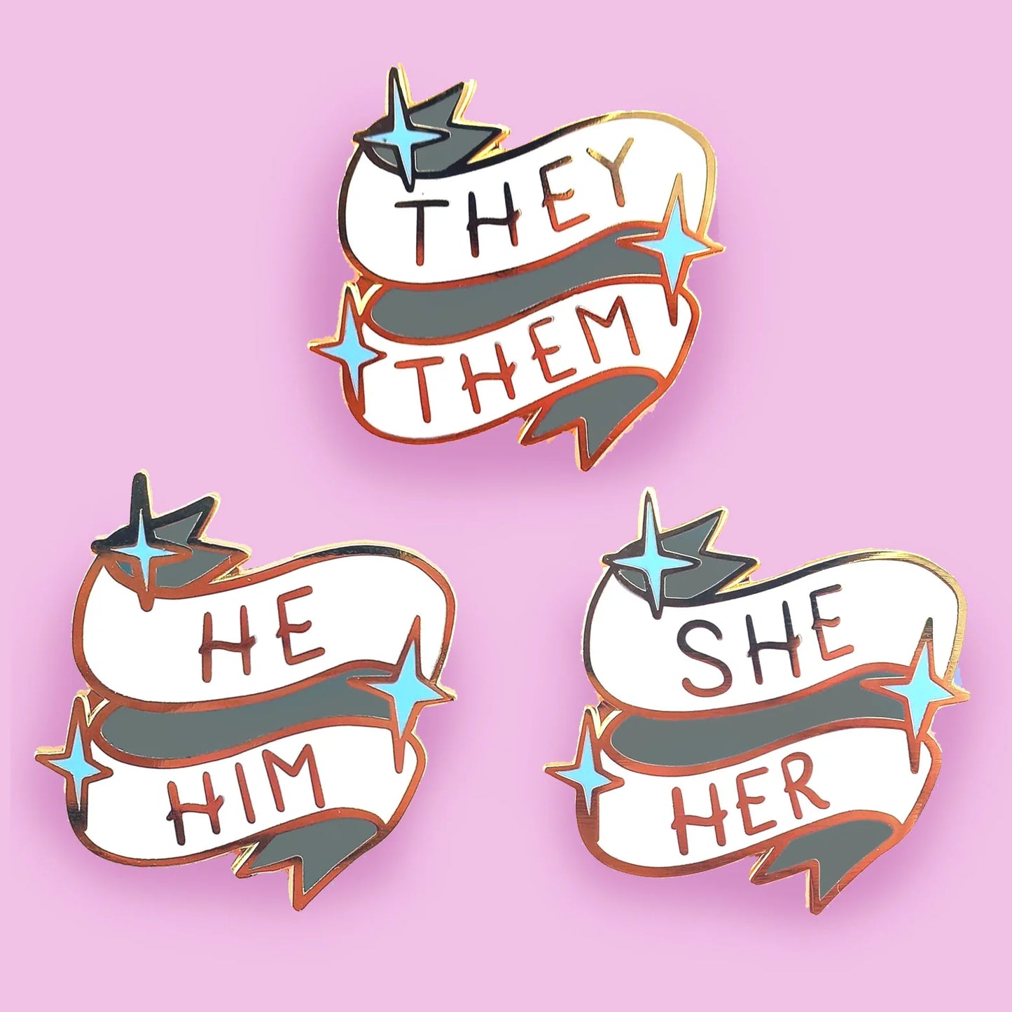 THEY/THEM PRONOUN LAPEL PIN