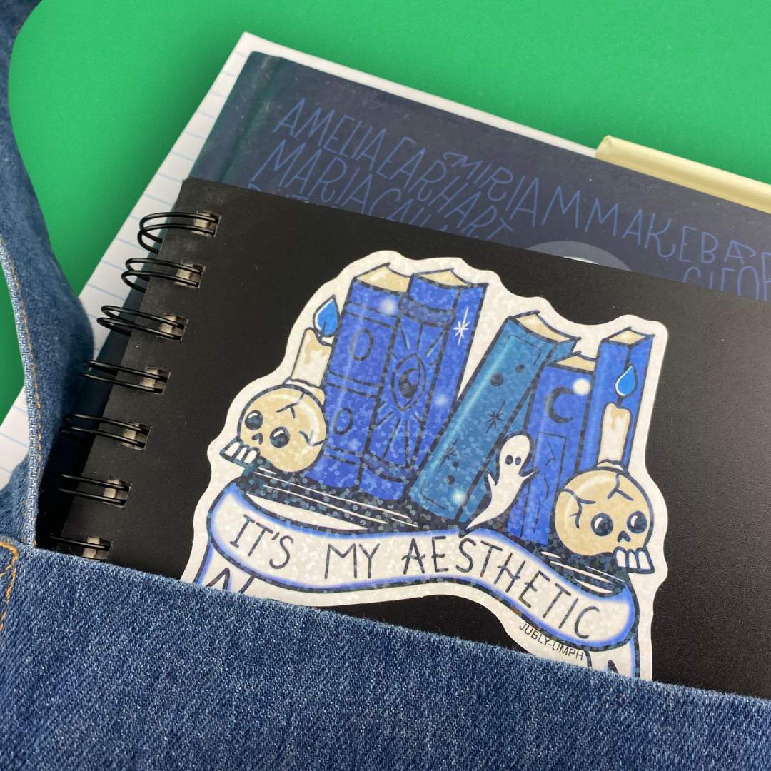 Jubly_Umph_Its-my-aesthetic-sticke_on_book