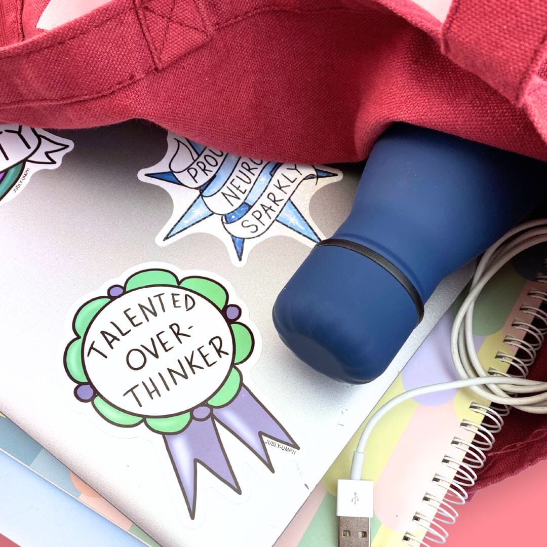 Sticker 'Talented Over-Thinker' -Jubly-Umph – TheHappyGiraffe