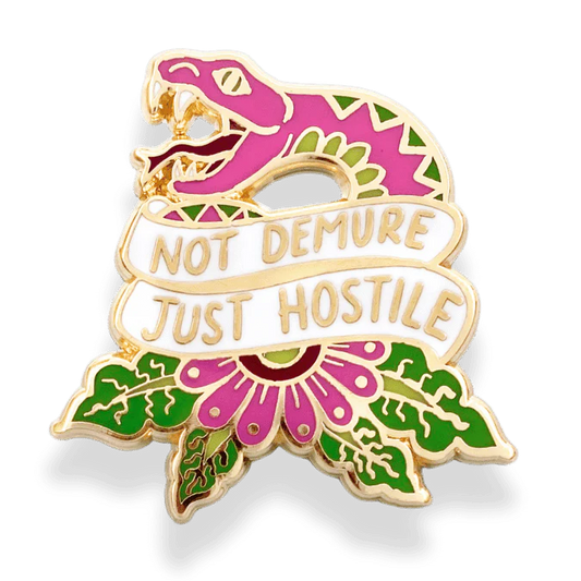 Jubly_Umph_not_demure_just_hostile_lapel_pin