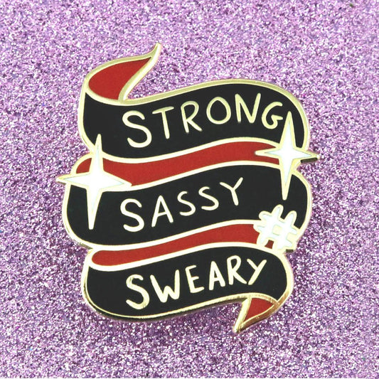 Jubly_Umph_strong_sassy_sweary_lapel_pin_on_sparkles