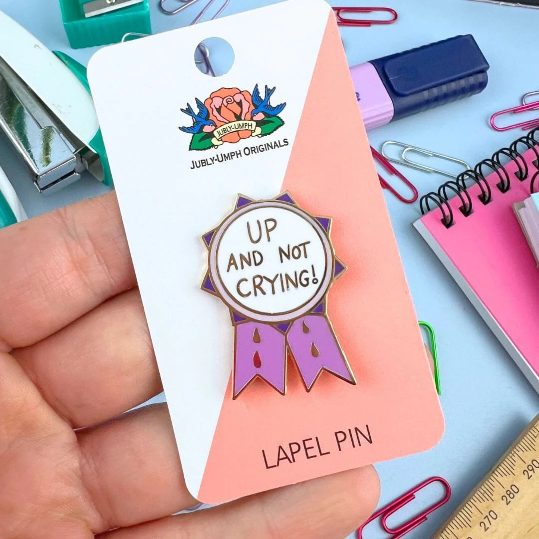 Jubly_umph_Up_And_Not_Crying_Lapel_Pin_with_packaging
