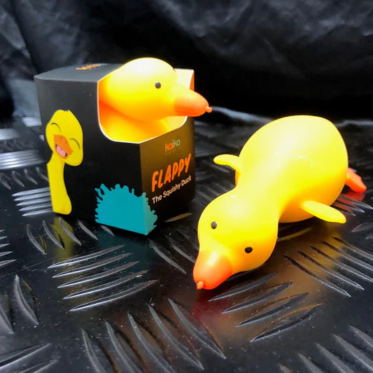 Kaiko-Happy_the_squishy_duck_sitting_nexted_to_boxed_duck