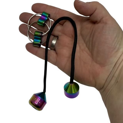 NEW - Skill Trick Set - Metal Oil Slick Begleri & Luxe Loop Fidget Set