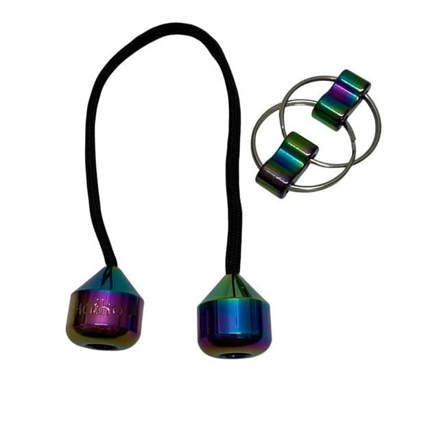 NEW - Skill Trick Set - Metal Oil Slick Begleri & Luxe Loop Fidget Set