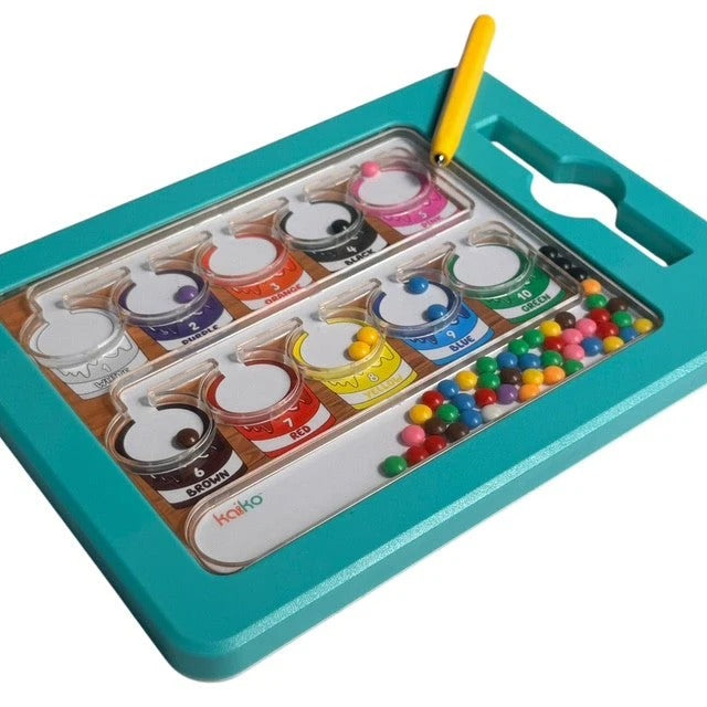 Kaiko_Colour_number_maze_magnetic_pad_on_slant