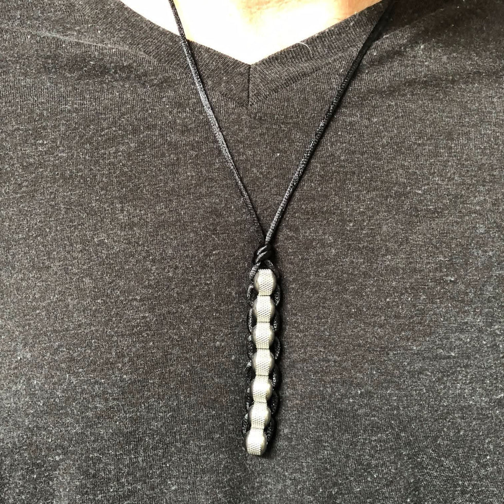 Kaiko_NECKLACE_CRUNCHY_Caterpillar_worn