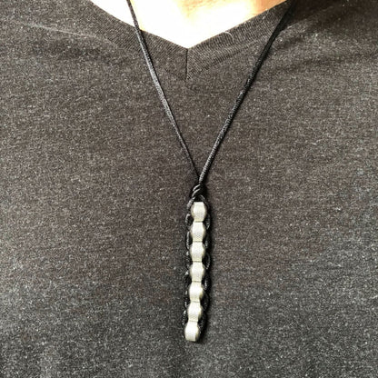 Kaiko_NECKLACE_CRUNCHY_Caterpillar_worn