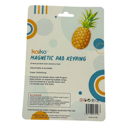 Kaiko_Pineapple_magnetic_pad_keyring_back