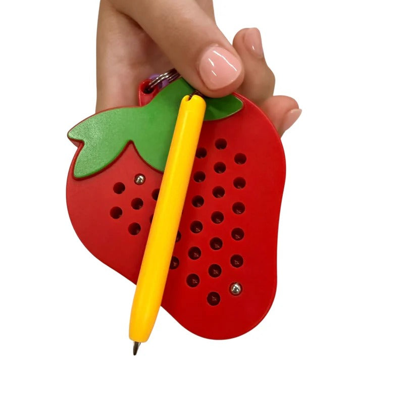 Kaiko_Strawberry_magnetic_pad_keyring_1