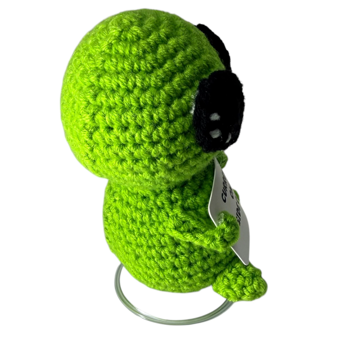Currently on a Side Quest Alien Mini Hand Crochet Plush Support by Kaiko