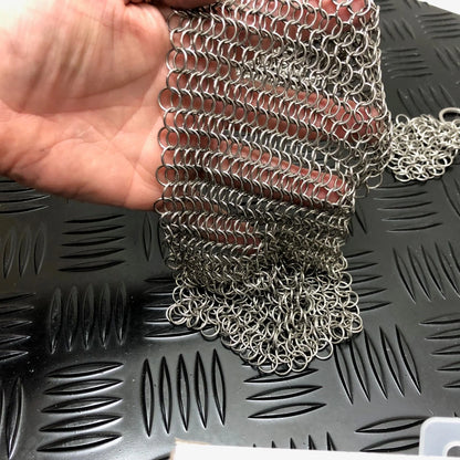 Kaiko_fidgets_metal_chain_Maille_trio_set_large_piece_in_palm_of_hand