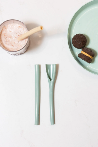 Set of 6 silicon straws Flex & Roll by Kiddikutter