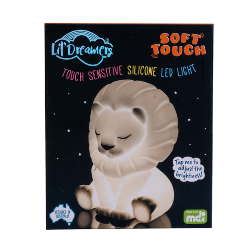 Lil_Dreamers_adorable_sleeping_lion_LED_touch_lamp_In_packaging